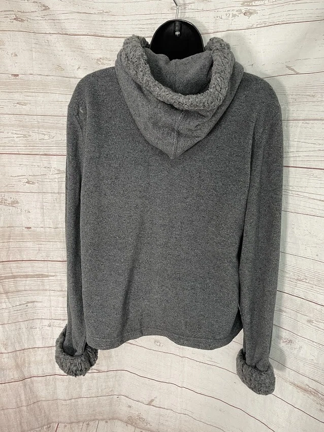 Chaqueta con capucha Catalina gris jaspeado cremallera completa para mujer talla M (8/10) Foto 3 de 4