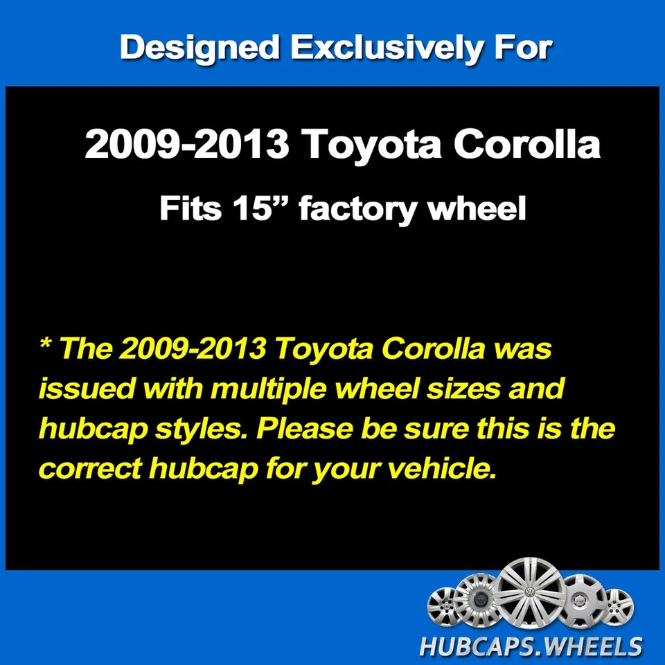 NUEVO Tapacubos para Toyota Corolla 2009-2013 - Réplica Premium 15 pulgadas plateado 61147 Foto 4 de 4