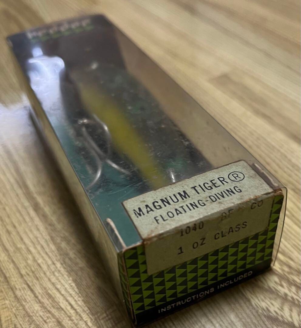 Old Hedon Mugnum Big Tiger BF Bull Frog Color Vintage Fishing Lure Unused 9398MN - Image 6