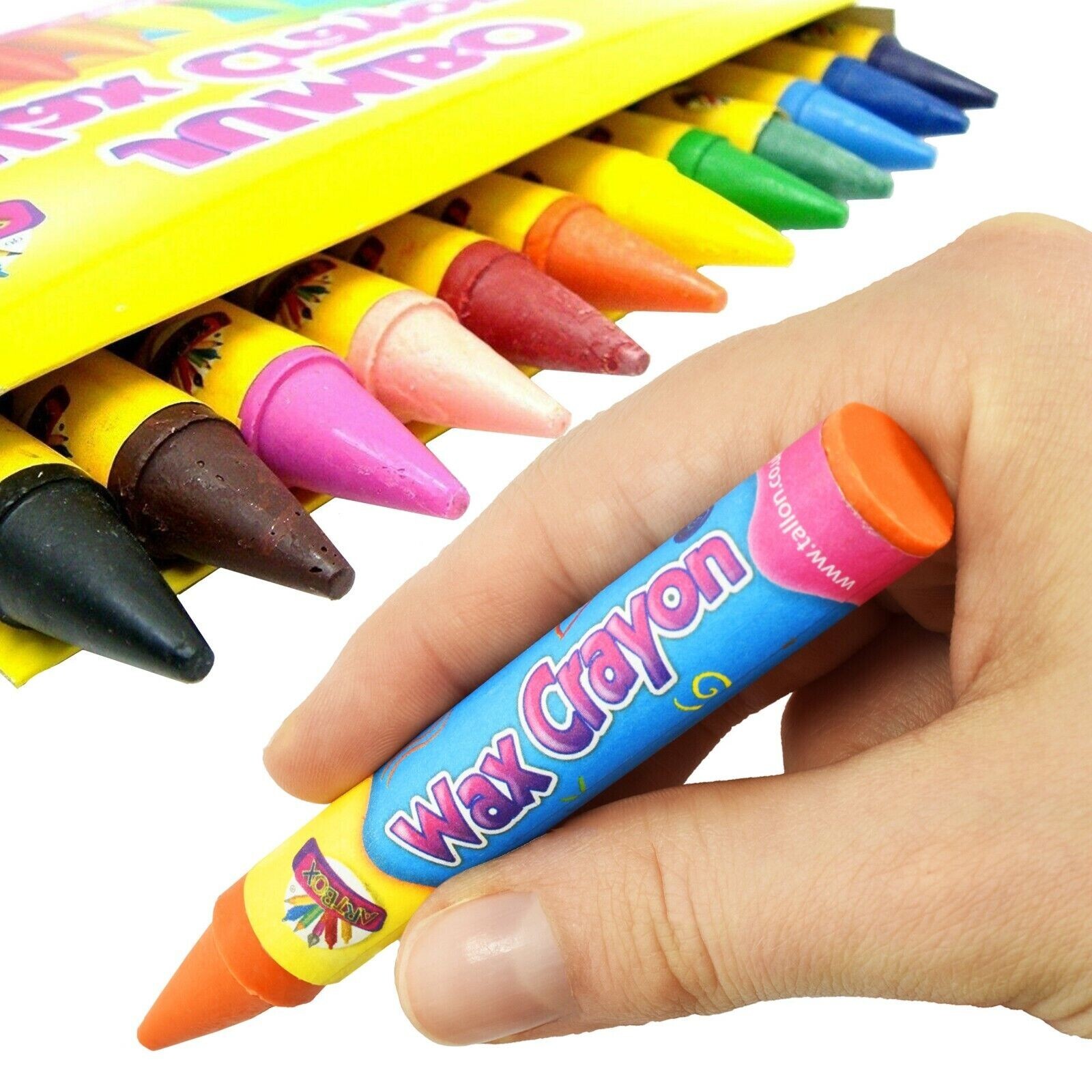 12 Jumbo Wachsmalstifte Für Kinder – Extra Dick Für Kleine Hände, Perfekt Als Partytüten-Füllung
