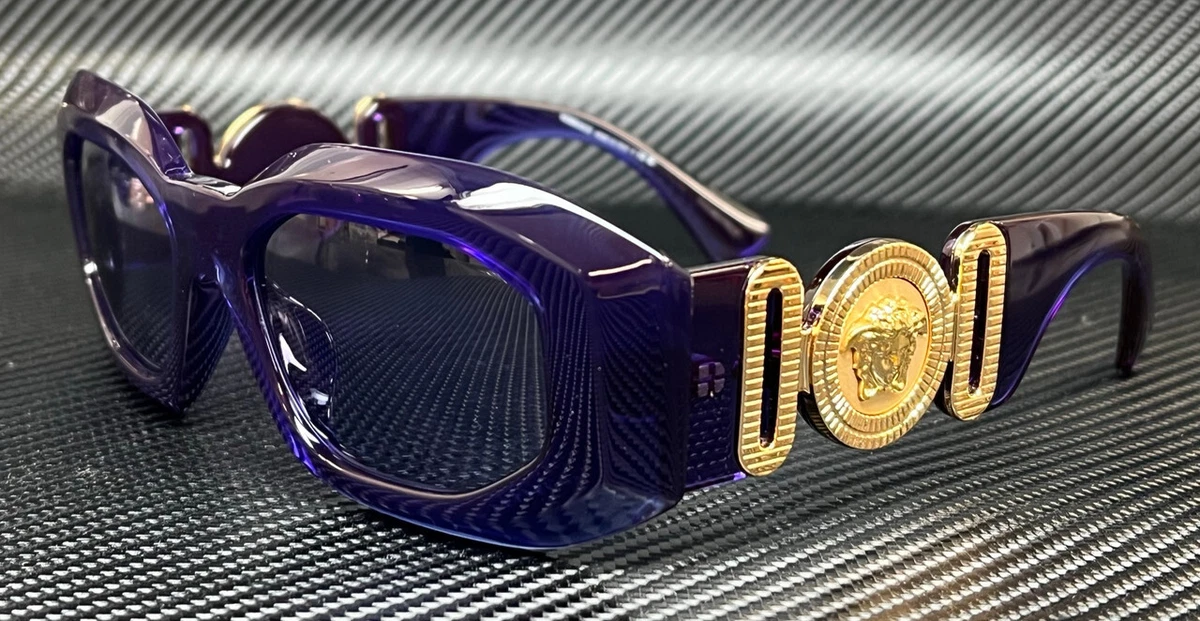 Big Blonde Hair - Super-sized Shades // Get details on Angie Katsanevas'  Purple Mirrored Shield Sunglasses and Versace Bikini here:  https://www.bigblondehair.com/angie-katsenevas-purple-shield-sunglasses -black-versace-bikini/ #rhoslc #angiekatsanevas ...