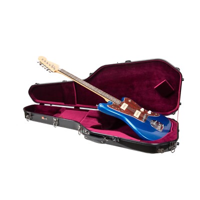 Crossrock Fiberglass Guitar Case for Jazzmaster/Jaguar Style Electric Guitars