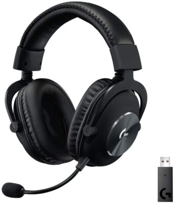 Logitech G PRO X kabelloses LIGHTSPEED Gaming-Headset, Blue VO!CE, Schwarz