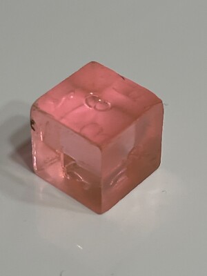 Vtg Gamescience d6 pink gem uninked rpg ad&d dice 120723@