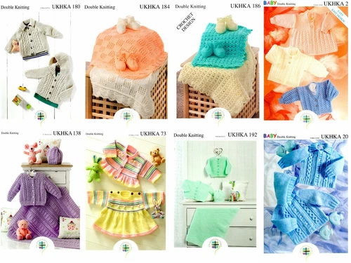Baby Knitting Patterns Double Knitting & 4Ply 26 variations