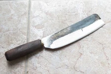 Crude - 8 Inch Japanese Nakiri Chef Knife, Carbon Steel, SHARP !