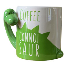 Mug Cup Dinosaur Handle 3D Shaped Fun Coffee Tea 20oz. "CONNOISAUR" Green
