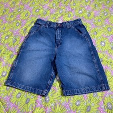 Vintage 90s y2k 31 in-32 in waist denim jean shorts forts high waist waisted fad