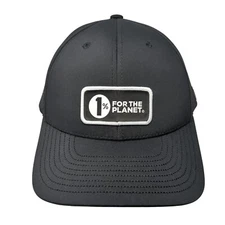 1% For The Planet Snapback Hat Black One Size Perforated Branded Bills