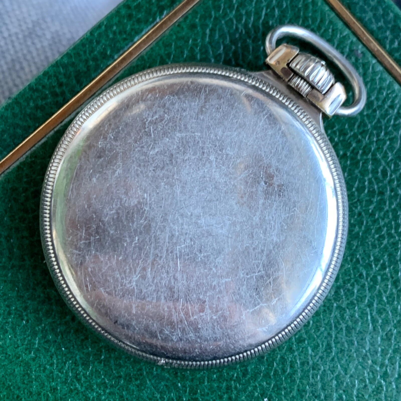 Antique Howard 16S Railroad White Gold Filled Open Face Pocket Watch