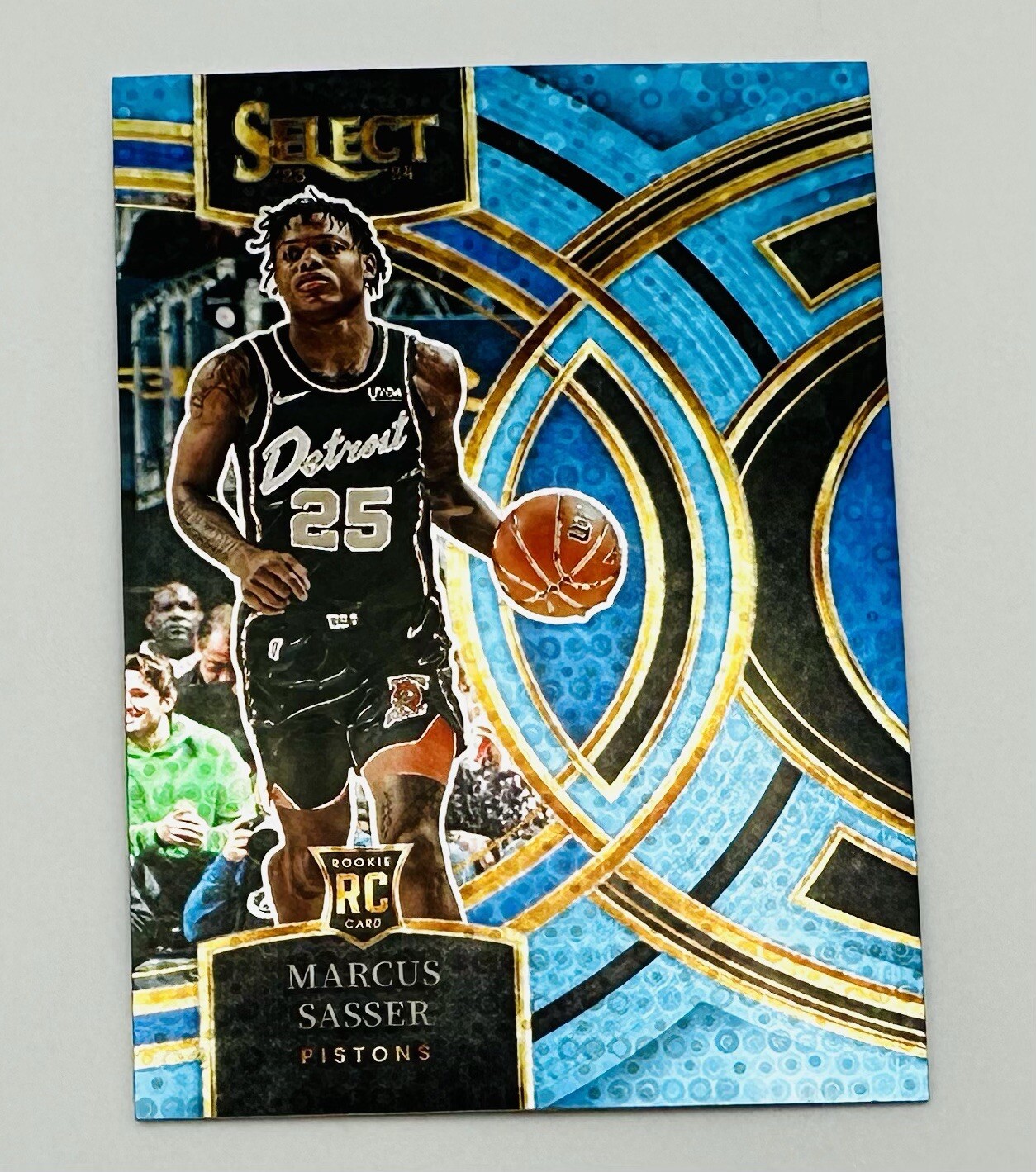 2023-24 Select Marcus Sasser Premier Light Blue Disco Prizm Rookie RC #16/99