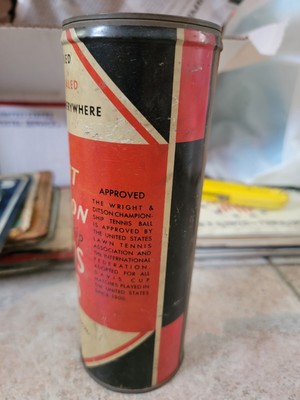 Canette De Balles De Tennis Wright & Ditson - Ancienne, Scellée Avec Clé - Spalding
