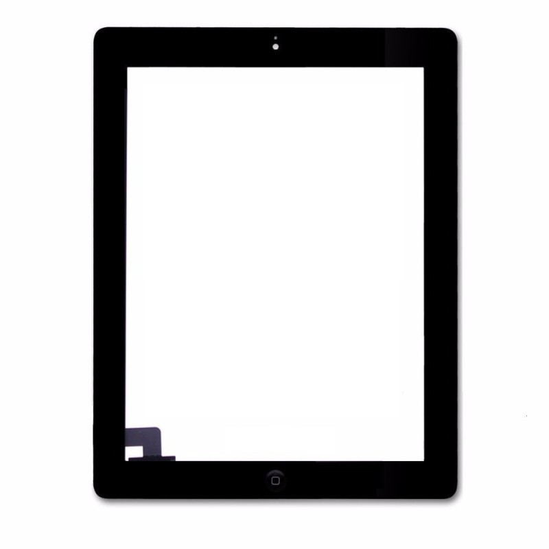 New Complete Front Glass/Digitizer Assembly For IPad 2 - Black, Includes Home Button & Adhesive