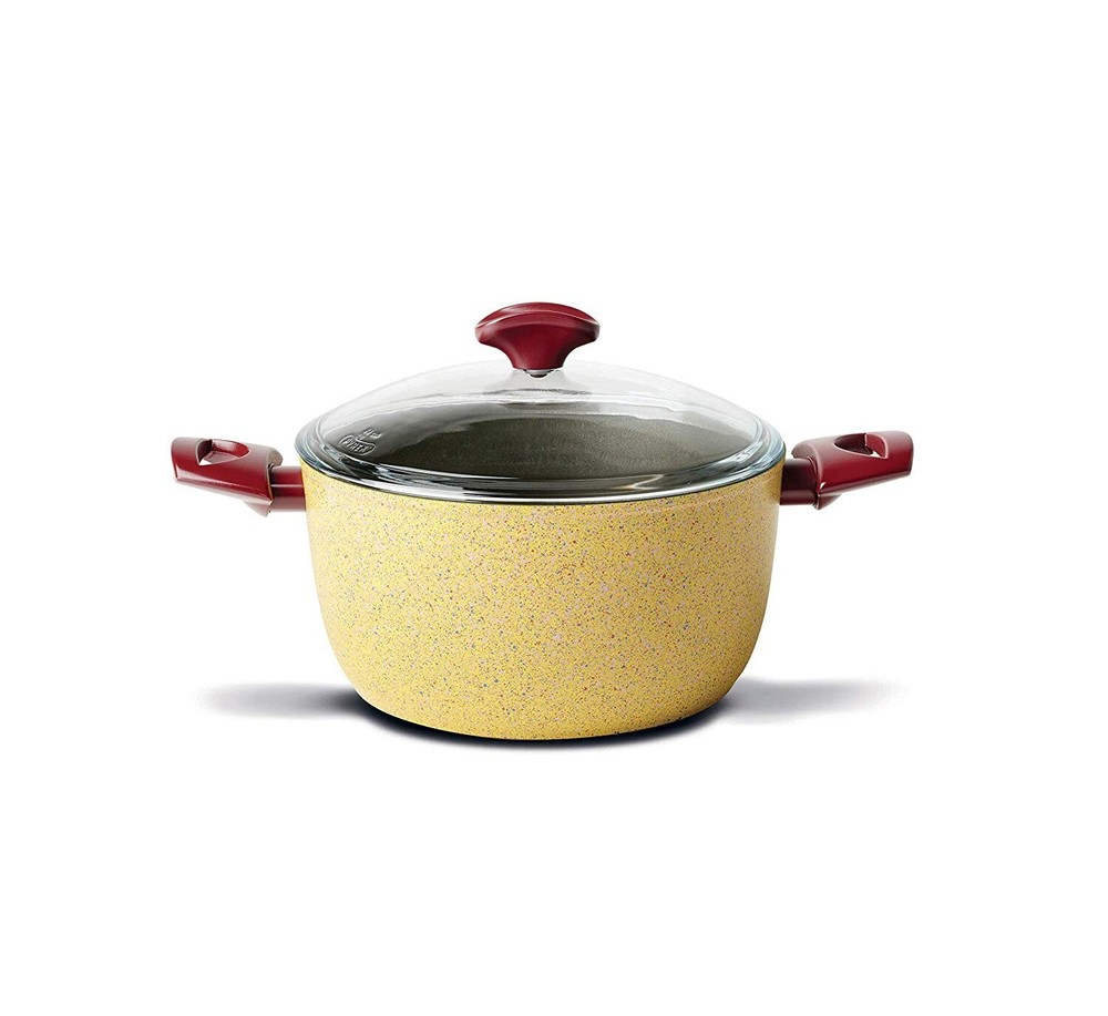 Open Box, Nonstick 4.0QT Dutch Oven Casserole Stock Pot with Lid Made in Italy