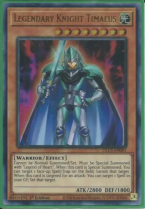 DLCS-EN001 Legendary Knight Timaeus Ultra Rare 1st Edition Mint YuGiOh Card DLCS-EN001 Legendary Knight Timaeus Ultra Rare 1st Edition Mint YuGiOh Card