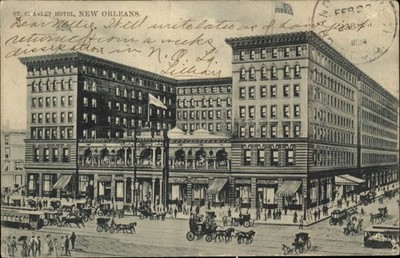 New Orleans Louisiana SCARCE St Charles Tuck UDB 1904 to Grand Haven MI PC