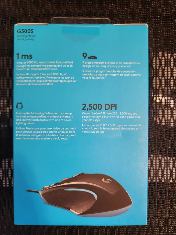 Logitech G300s (910004360) Wired Optical 9-Button Gaming Mouse - Black - Image 2 of 3