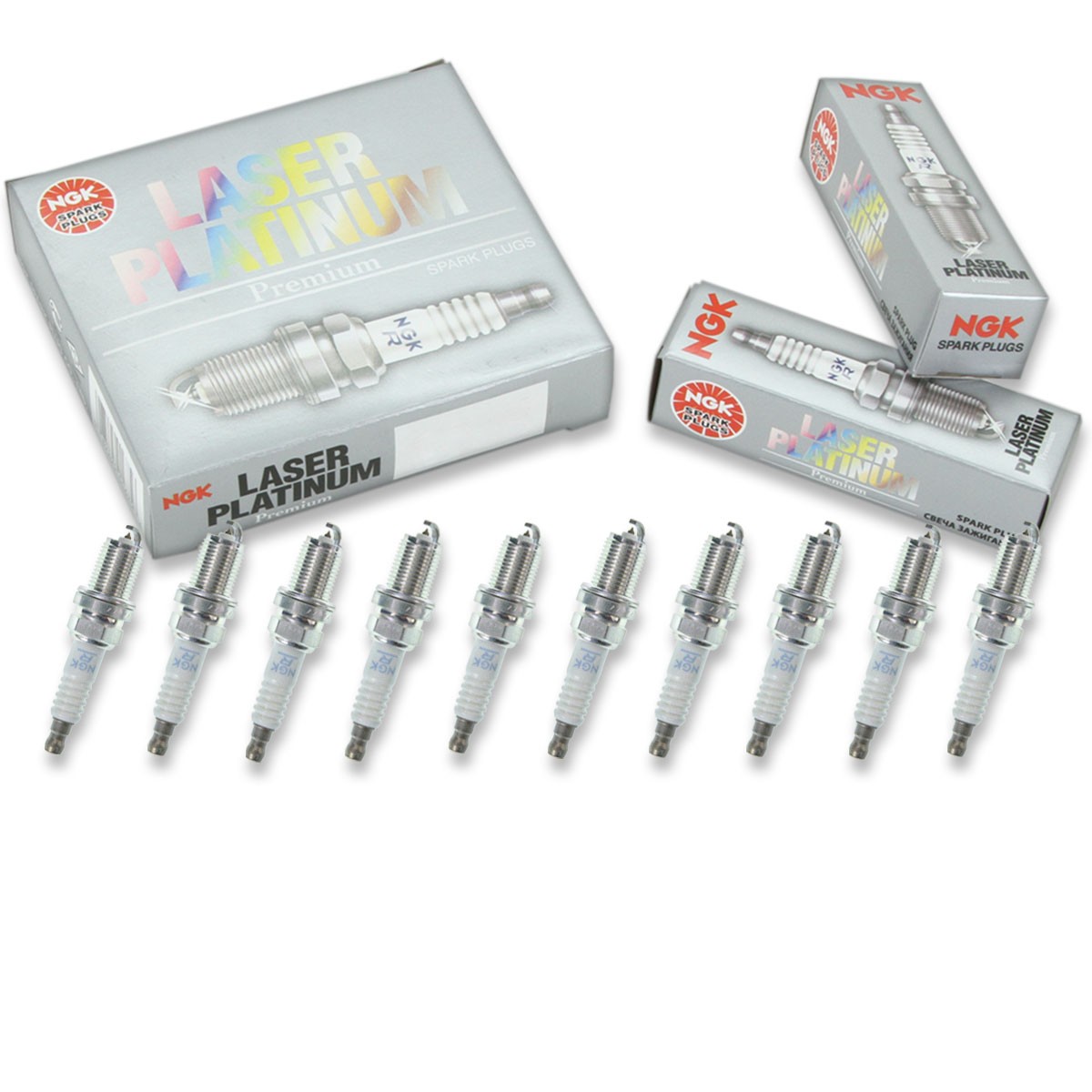 10 pc NGK 93322 PFR7AB Laser Platinum Spark Plugs for Ignition Wire ko