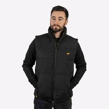 Image of Caterpillar Arctic Zone Mens Water-Resistant Insulated Bodywarmer Gilet Black