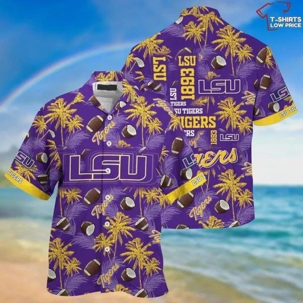 Tiger Purple 2026 Aloha Beach Summer Hawaiian Shirt For Basket.ball Fan
