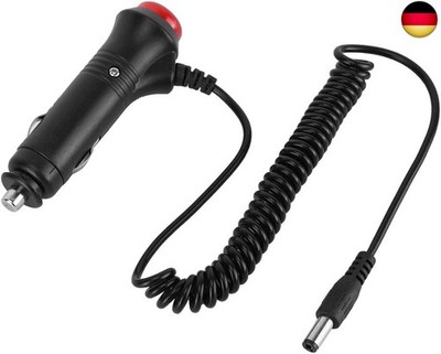 Qiilu 12V-24V ABS + Kupfer Auto Zigarettenanzünder Stecker Adapterkabel mit ON 