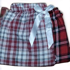 2 - PJ Pants Women's Small Cotton Blend Flannel Sleep Lounge Pajama Bottoms Soft