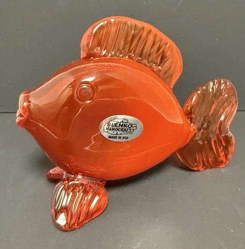 Blenko Glass Fish Minnow - Dreamcicle