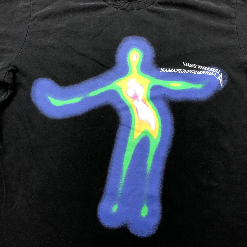 Aelfric Eden Shirt Mens Large Black Heat Map Graphic Namefunyguerrilla Tee Art - Image 3 of 4