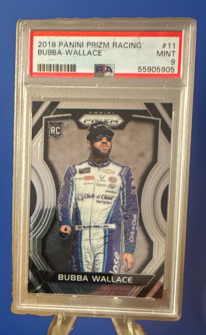 Panini 2018 Prizm Racing Bubba Wallace PSA 9 RC Rookie #11 NASCAR Trading Card