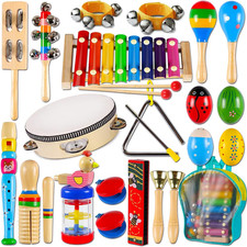 Toddler Musical Instruments,Wooden Percussion Instruments Toy for Kids Preschool