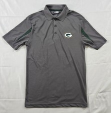 NFL Team Apparel TX3 Cool Green Bay Packers Grey Polo Shirt Sz Small