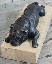 Art Deco Abstract Modern English French Bulldog Dog Bronze Statue Home Decor Art