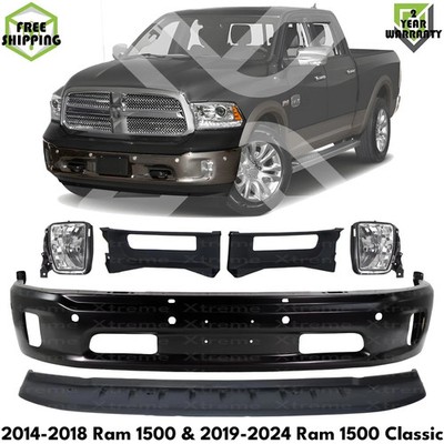 Front Bumper Face Bar Primed Kit For 2014-2018 Ram 1500 & 2019-2024 1500 Classic