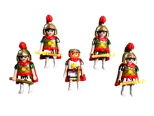 Playmobil,ROMAN EMPORER WITH 4 GUARDS, CAESAR,,EUROPEAN EXCLUSIVES