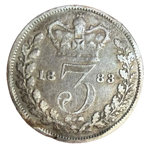 1883 Victoria Threepence — photo from the most recent tracked eBay sale