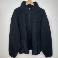 Nike Club Mens Winterized Full Zip Oversized Sherpa Fleece Jacket Black Size 2XL