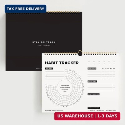 Stay on Track Habit Tracker Wall Calendar - Daily, Weekly & Monthly Habit Journa