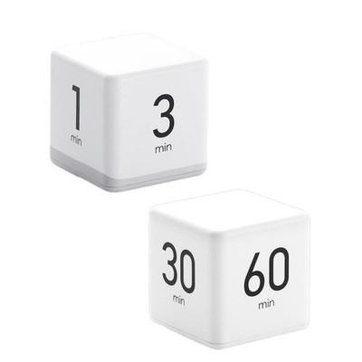 Timer Würfel Küchentimer Kindertimer einstellbare Lautstärke Zeitmanagement weiß