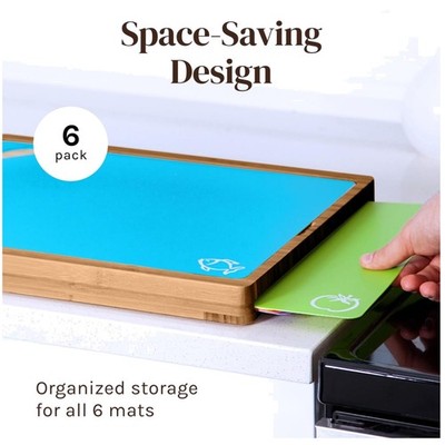 Color-Coded Flexible Mats & Bamboo Chopping Board
