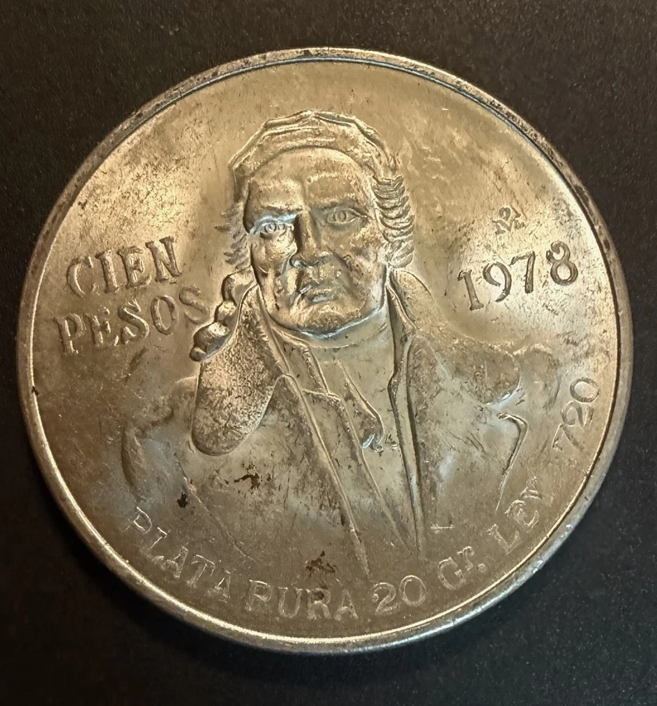 Silver 100 Pesos Denomination 1978 Mexican Coins (1905-Now) for