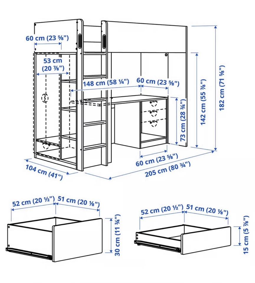 letto soppalco Ikea Smastad - Immagine 4 di 4