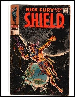 Nick Fury, Agent of Shield #6 (1968) Classic Steranko Cover! FN