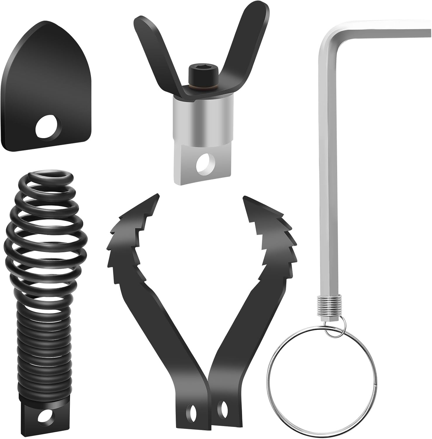 4PCS Drain Snake Drill Attachment Cleaner Combination Cutter Head Set for Pipe