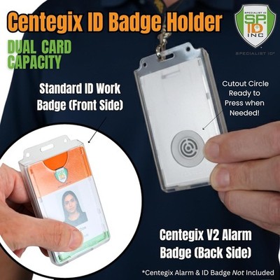 Centegix Badge Holder with Hole for Teachers - Fits School ID