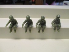 VTG MPC Marx Riders Sitting Plastic Army Men Playset Figures Toy Soldiers K89