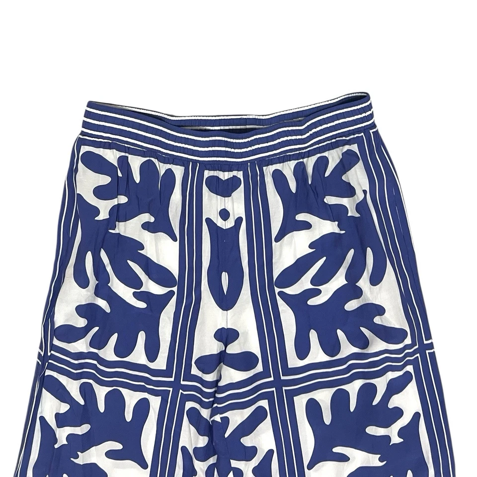 Zoe Kratzmann Pants Size 3 L XL 14 - 16 Blue Silk Breeze Elastic Waist Casual Foto 3 de 4