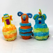 MELISSA DOUG Monster Bowling Pins Lot 4 Plush Replacement Yellow Blue Orange