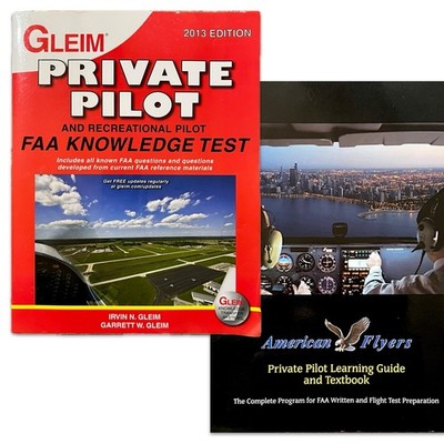 Gleim Private Pilot FAA Knowledge Test 2013 + American Flyers Guide & Textbook
