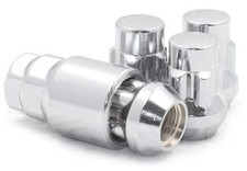 4 Locks  Key Thread Closed End Bulge 35mm 1.38" Long Wheel 1/2"-20 Chrome