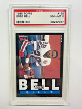 Buffalo Bills Greg Bell Rookie (RC) 1985 Topps #199 PSA 8 NM‑MT